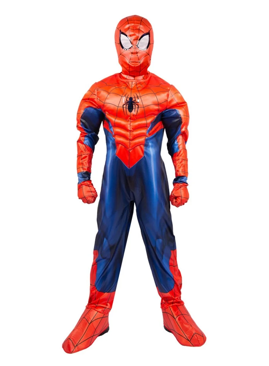 Premium Superhero Spider-Inspired Deluxe Costume Set for Kids (One Size) rx5ch
