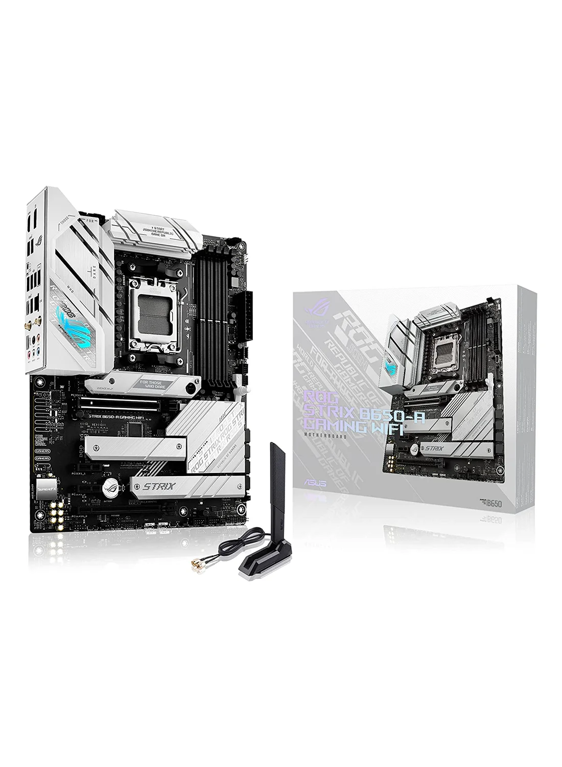 Premium Gaming Motherboard AM5 Socket for Ryzen 7000 Series, WiFi 6E, DDR5 Support, 12+2 Power Stages, PCIe 4.0, White Aesthetic (ATX) u6f01