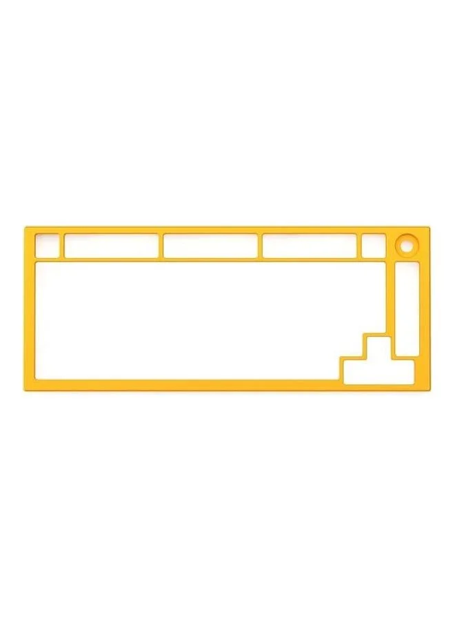 Premium Aluminum Top Frame for 75% Mechanical Keyboard with Knob (Golden Yellow, 1 Piece) jqblu