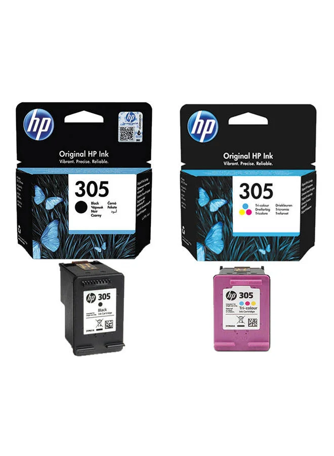 Premium Ink Cartridge Combo Set (Black and Tri-color) for Home and Office Printers (2-Pack) xcwz4