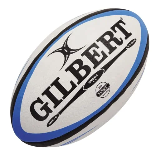 Premium Match Rugby Ball Professional Training Equipment (Blue/Black, Size 4) 0fh6n