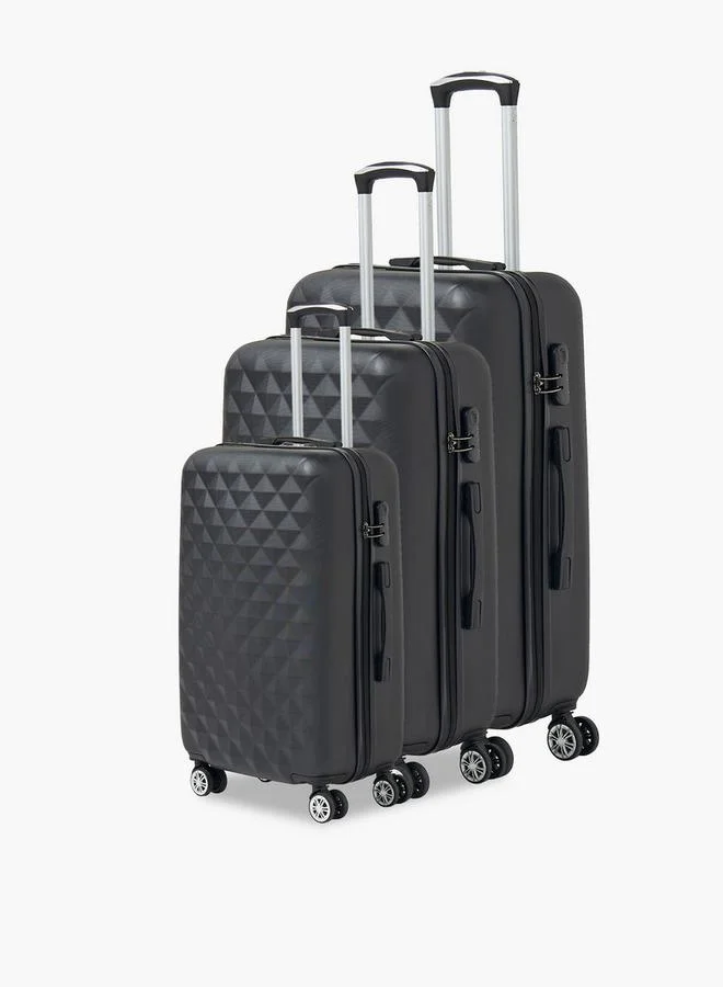 Wave Textured Hardcase Luggage Trolley with Retractable Handle (28 Inches, Check-In Size) 6j26b