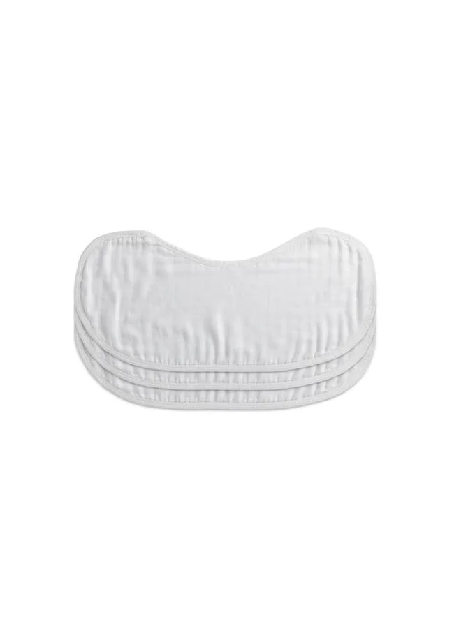 Anvi Baby Organic Bamboo Burp Cloth and Bib Set (Solid White, 3-Piece Pack) j2v5c