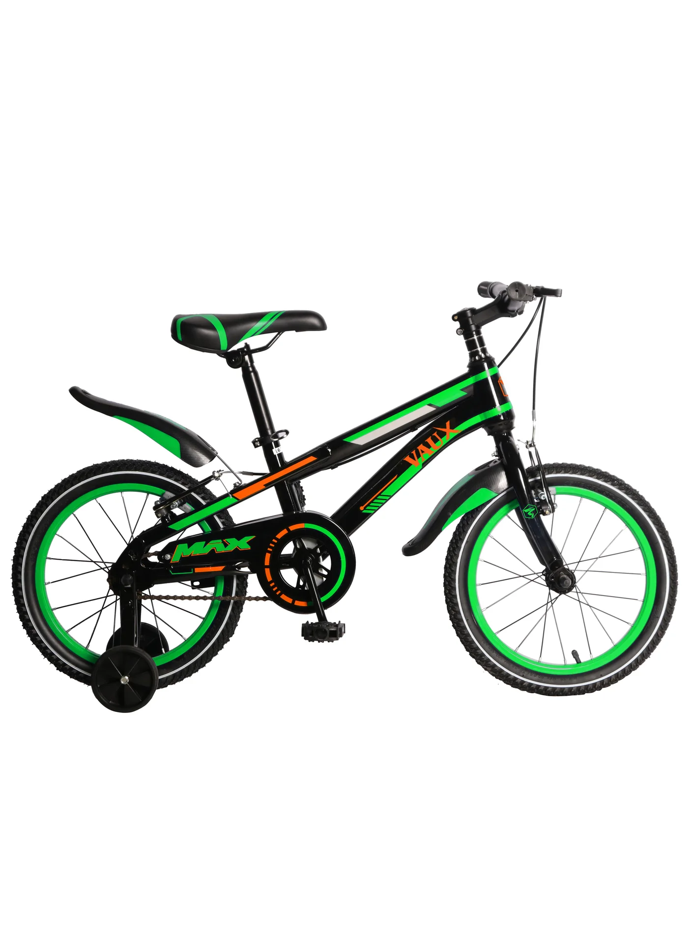 Vaux Kids Road Bike with Training Wheels (16 Inch, Green) 4muya