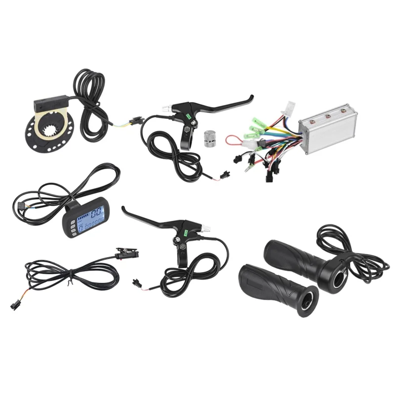 Premium Brushless Motor Controller Kit with LCD Panel for Electric Bike and Scooter Conversion (Aluminum Alloy, 1 Set) pmwb1