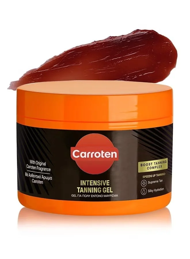 Carroten Intensive Tanning Gel with Carrot and Coconut Oil, Water-Resistant Formula for Sun-Kissed Skin (150 mL) 3cx4s