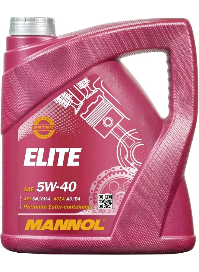 MANNOL Elite 5W-40 Synthetic Engine Oil Premium Performance Lubricant (4 L) jdut2