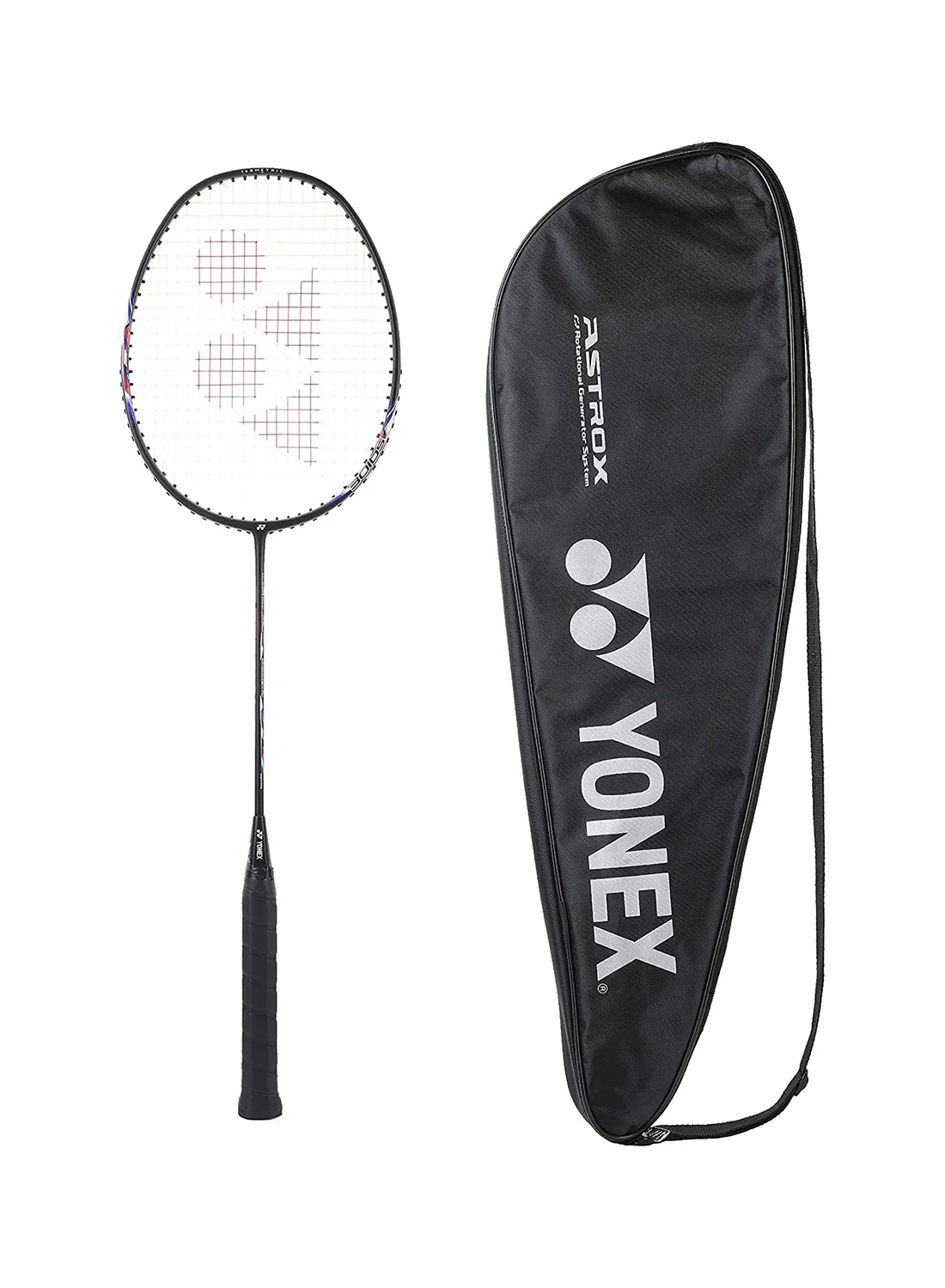 Premium Lightweight Badminton Racquet Professional Graphite Frame (Black, 70g) ubd4z