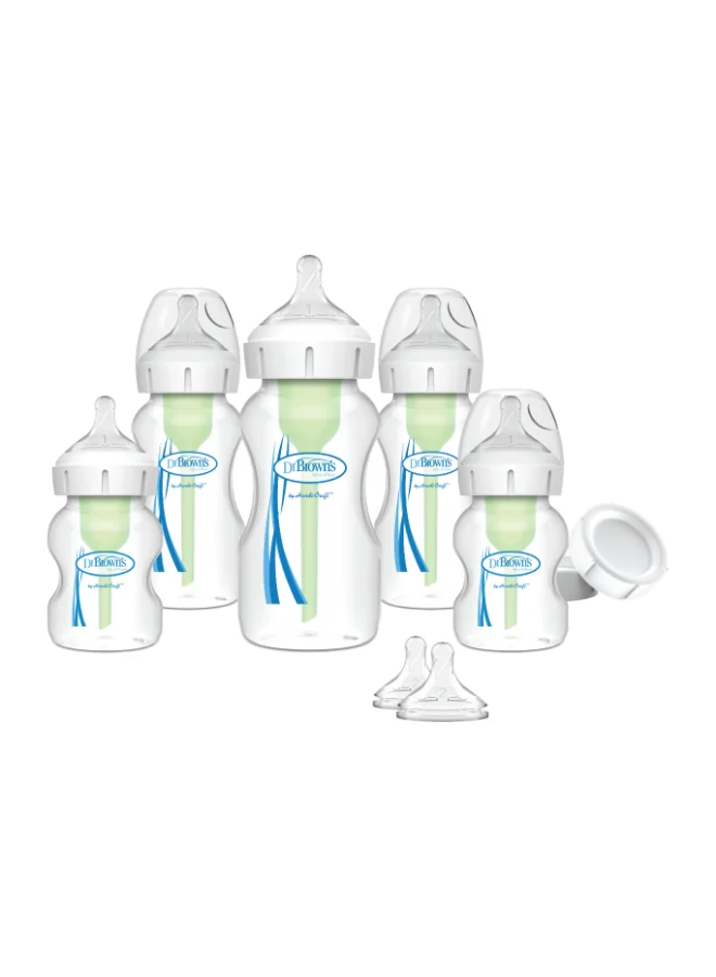 Premium Anti-Colic Newborn Feeding Starter Set (5-Piece Set, 150 mL and 270 mL, Polypropylene) 4yb6y
