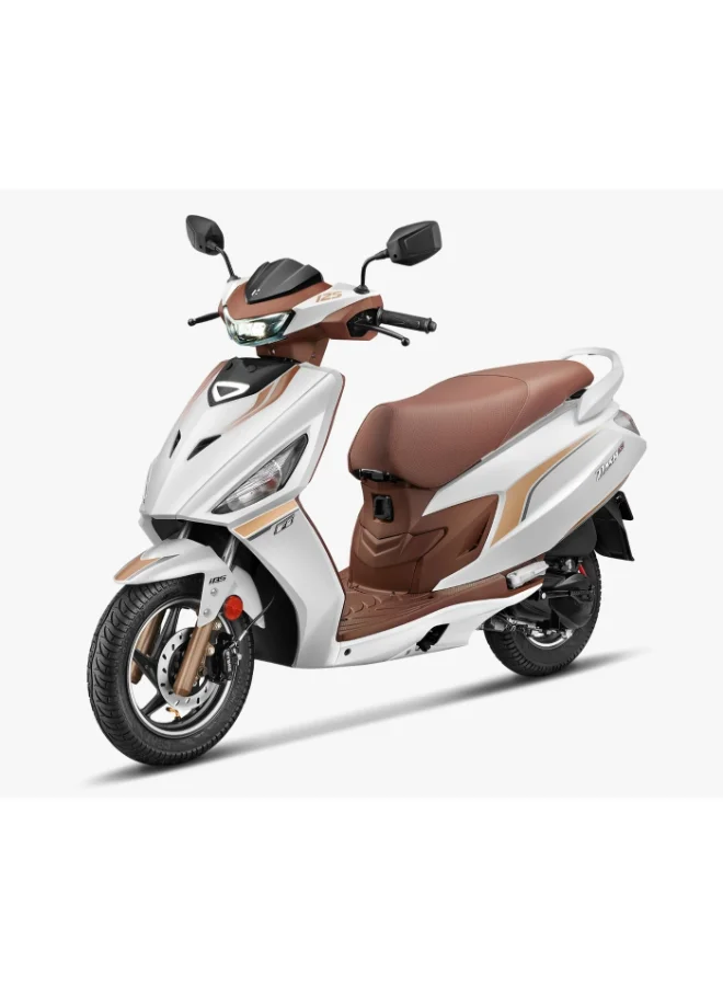 Premium 125CC Automatic Scooter Fuel Injection Disc Brake Tubeless Tyres (White) ehs3i