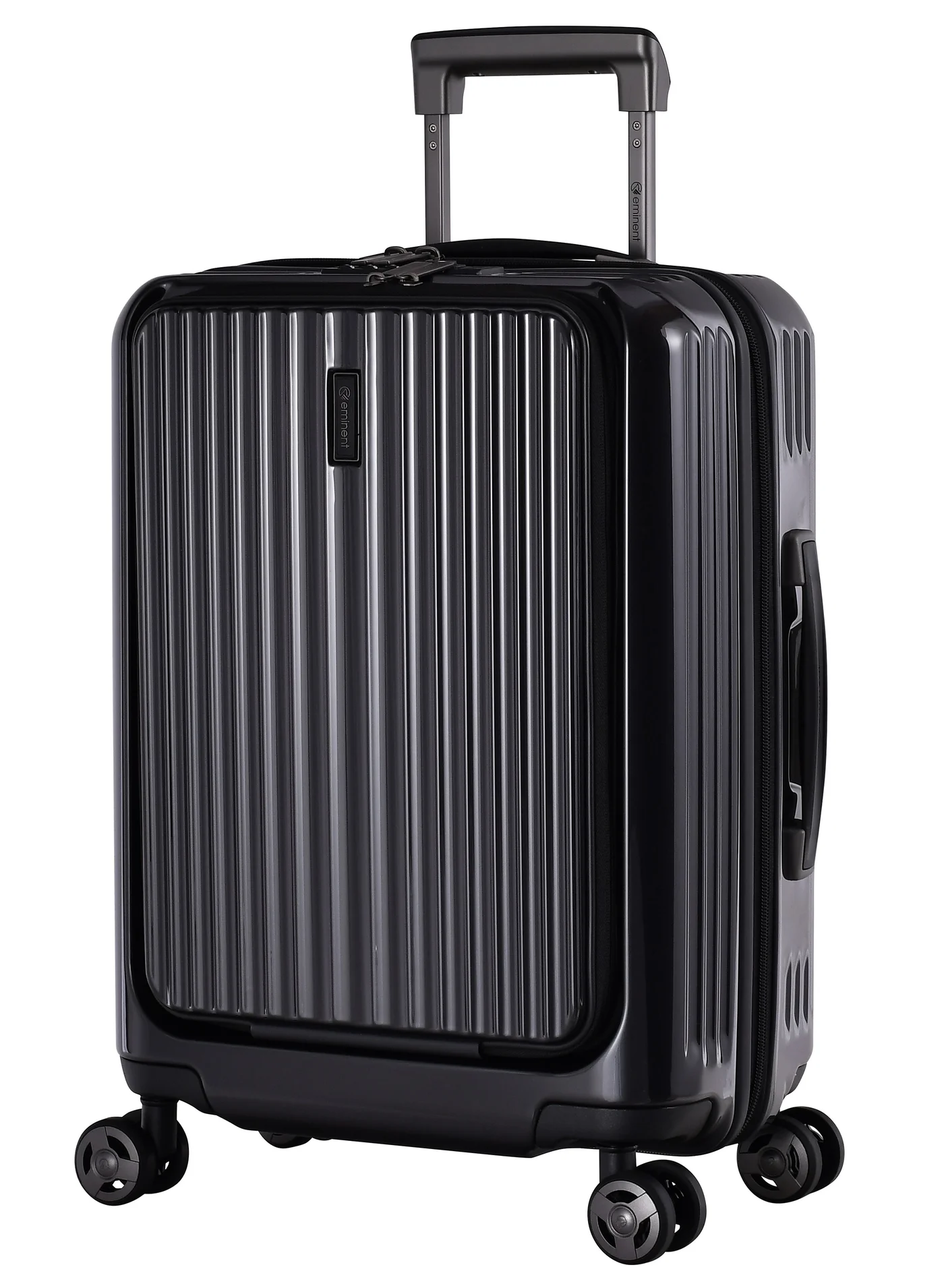 Eminent Hard Shell Business Carry-On Luggage with Front Loading Laptop Compartment and USB Port (Dark Grey, 50 cm) tcjko
