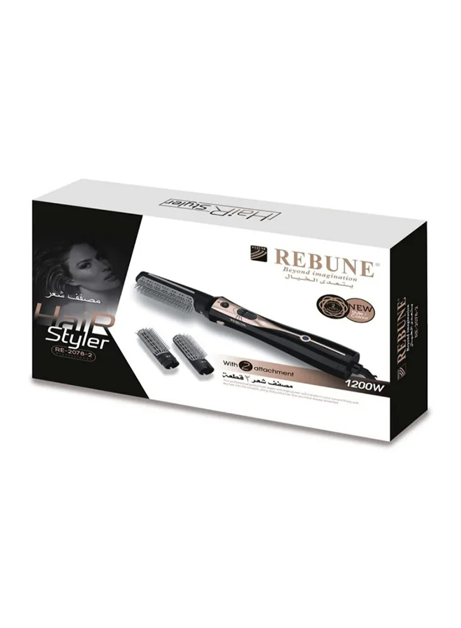 REBUNE Professional Hair Styler Multi-Functional Styling Tool (Black, 1 Unit) idtcb