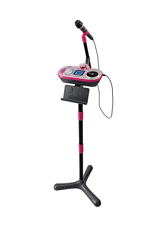 Interactive Kids DJ Microphone Toy with Adjustable Stand and Sound Effects (Pink, 27.6cm) 0iqmr