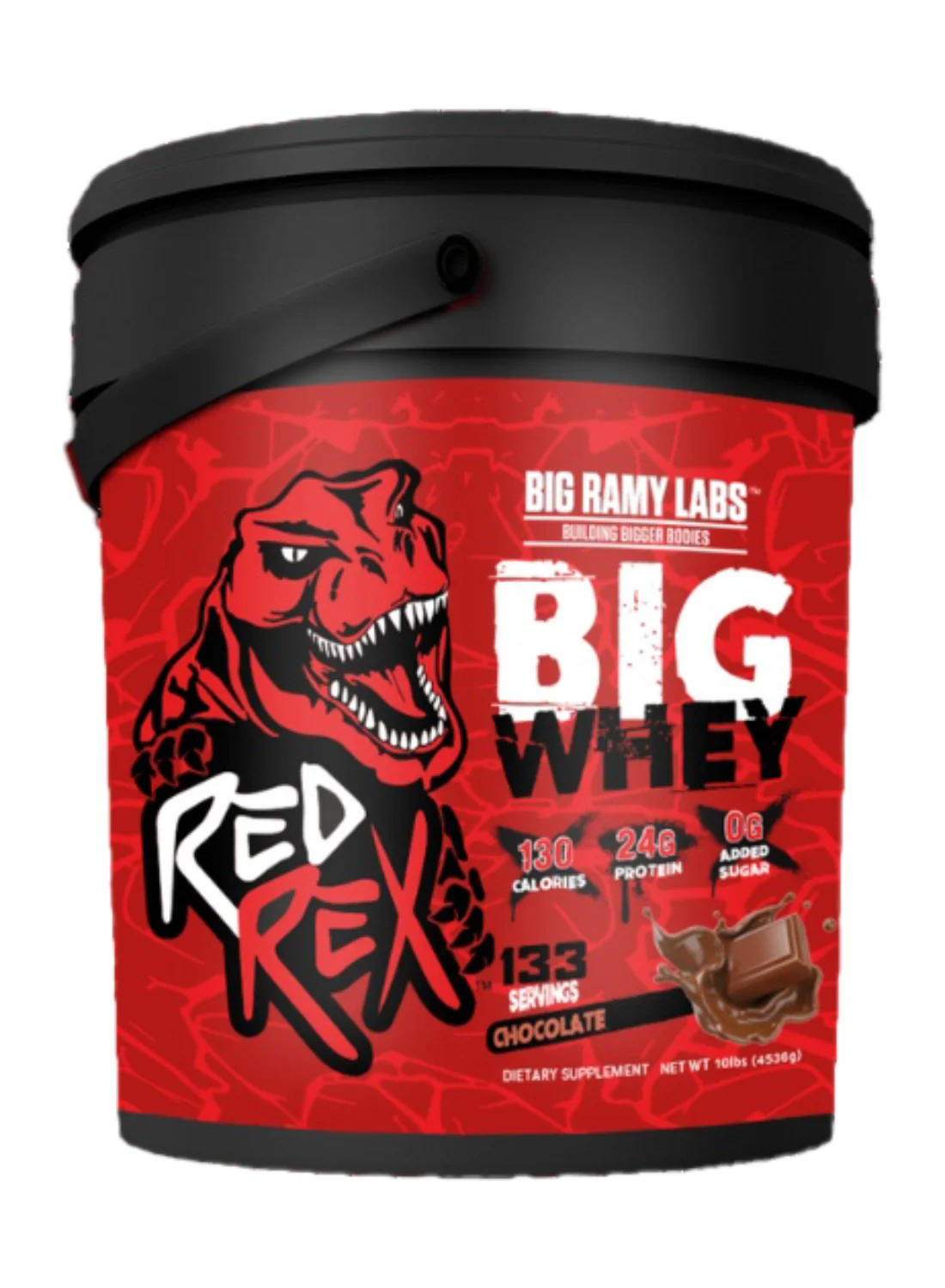 RED REX Whey Protein Powder Chocolate Flavor (Premium Muscle Support, 4.53 kg) w6rvg