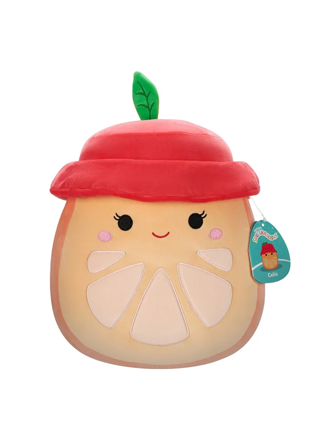 Premium Plush Toy Orion Orange Slice with Red Bucket Hat Soft Stuffed Animal (12 inch) x2r9i