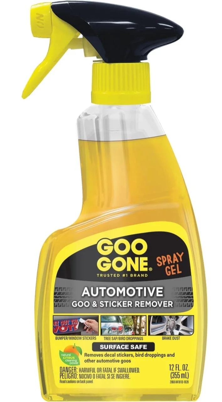 Automotive Adhesive Remover Spray Gel (Premium Citrus Formula for Car Paint and Glass Surfaces, 355 mL) urffe