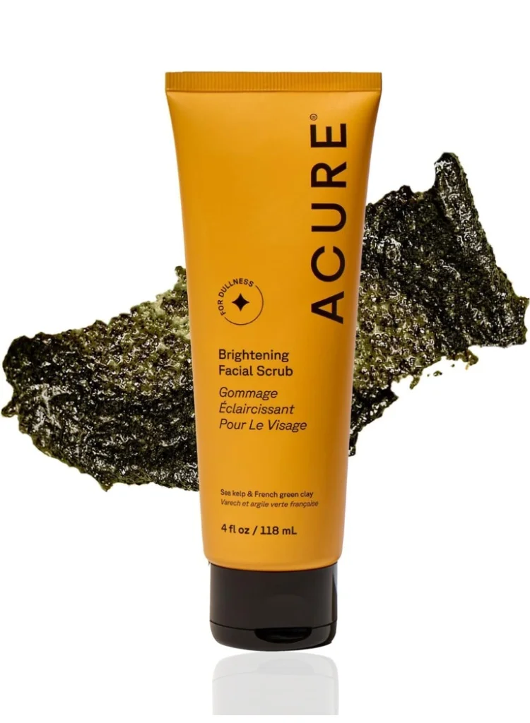 Premium Brightening Facial Scrub with Sea Kelp and French Green Clay for Dull Skin (118 mL) s77f0
