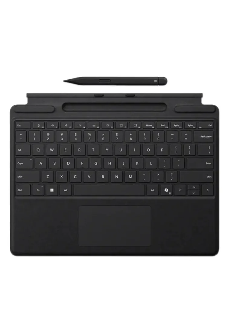 Premium Detachable Keyboard with Slim Pen for Professional Tablets (Black, English Layout) kqno0