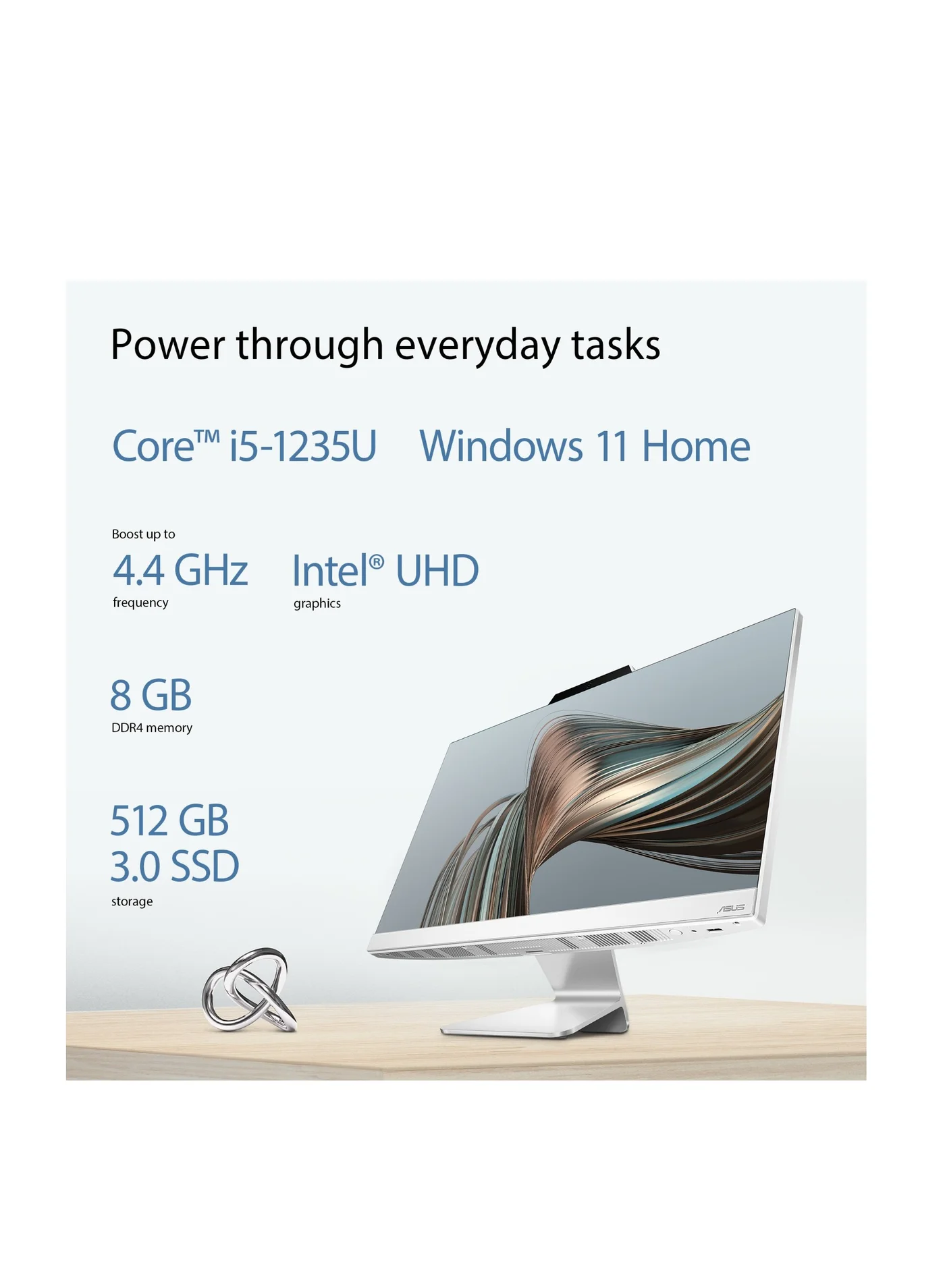 Premium All-in-One Desktop PC 23.8-Inch Display Intel Core i5 8GB RAM 512GB SSD Windows 11 Home (White, 23.8-Inch) wk5nx