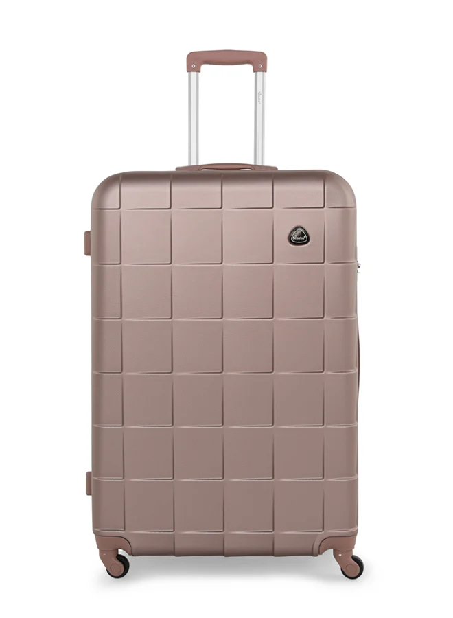 SENATOR Hard Case Travel Luggage Trolley Lightweight ABS Suitcase with 4 Spinner Wheels (Rose Gold, Large) l8z22