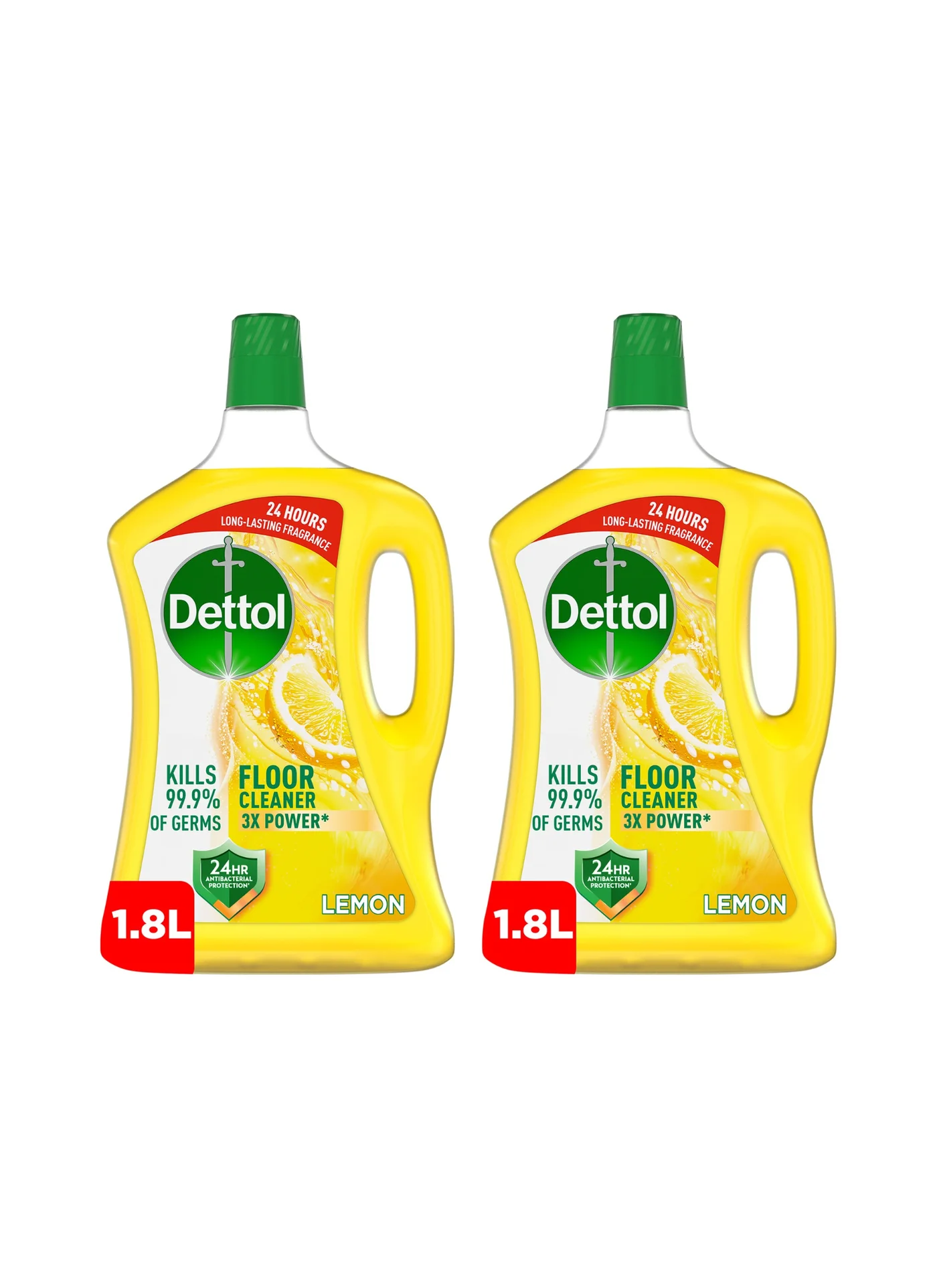 Premium Lemon Antibacterial Floor Cleaner Liquid (Yellow, 3.6L Pack of 2) ae379
