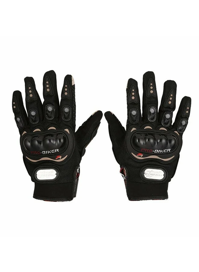 MUNTAQI Motorcycle Riding Gloves Touch Screen Compatible Protective Gear (Black, Large) 86d0k