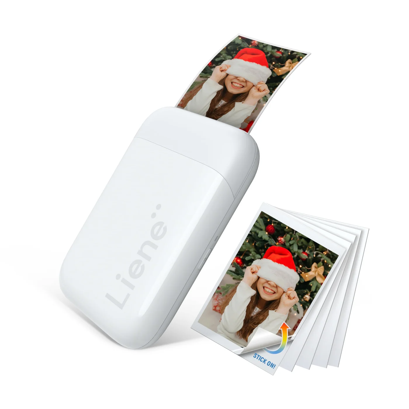 Portable Mini Photo Printer Wireless Bluetooth Instant Mobile Photo Printing Device (Pearl White, 2x3 inch) mvpbd