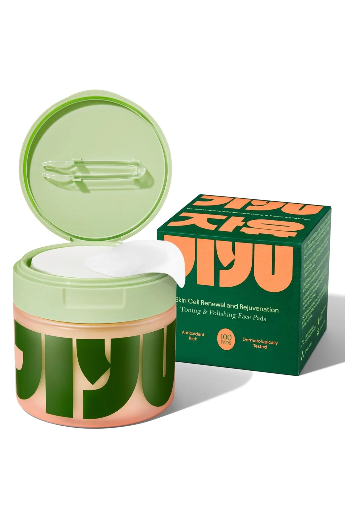 Jiyu Toning Polish Pads with Snail Mucin & Niacinamide for Radiant Skin (100 Count) g5jlo