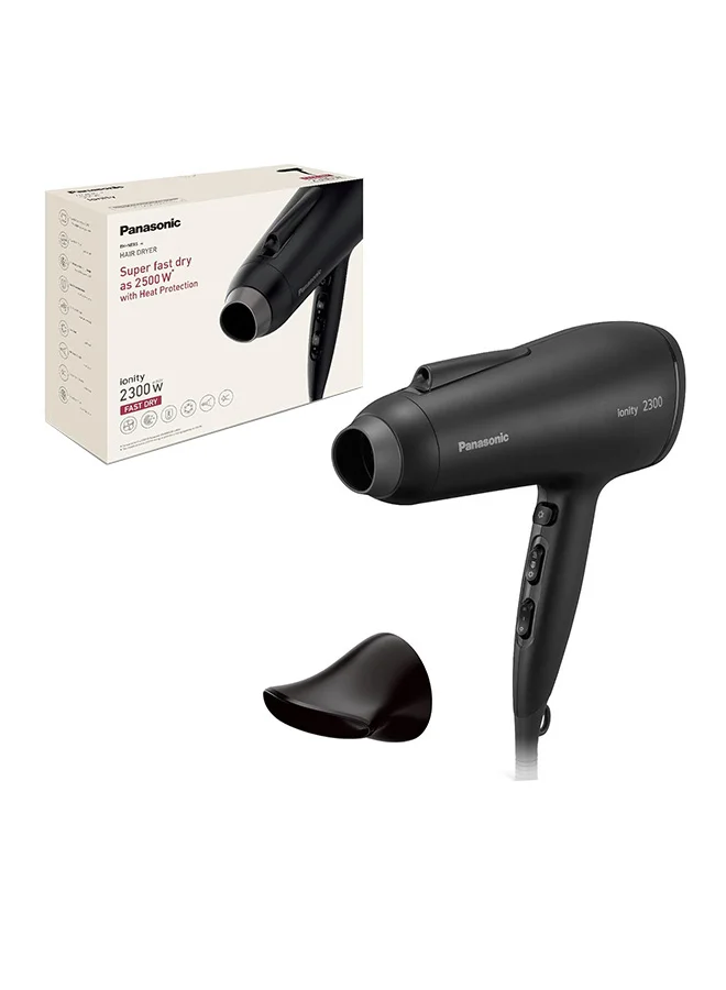 Premium Ionic Hair Dryer 2300W Professional Salon-Grade Blow Dryer with 6 Heat and Speed Settings and Concentrator Nozzle (Black) zopne