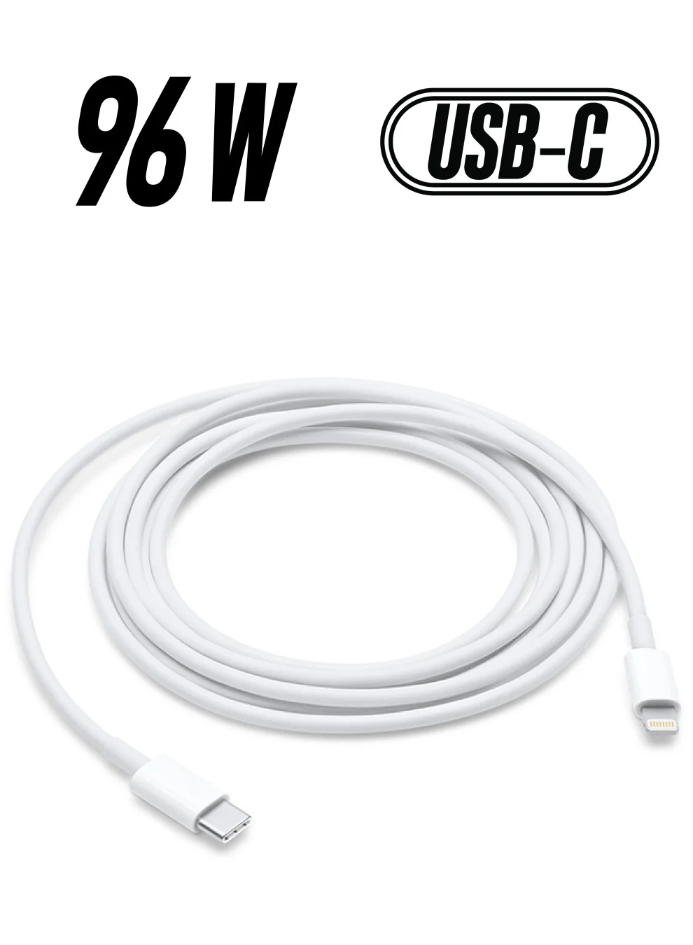 Premium Smart USB-C to Lightning Charging Cable (White, 2 Meters) 0r4yp