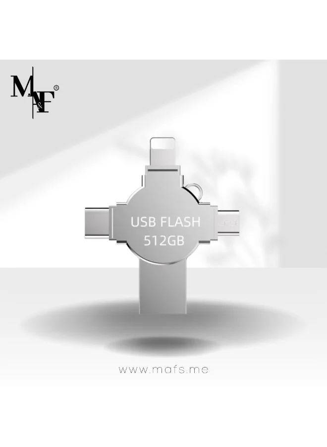 M.A&F's 4-in-1 OTG USB Flash Drive High-Speed External Storage Memory Stick (512GB) i3vsb