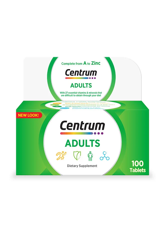 Premium Adult Multivitamin Daily Supplement (100 Tablets) j9eh3