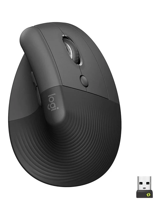 Vertical Ergonomic Wireless Mouse, High-Precision 4000 DPI Optical Sensor, Quiet Click Smartwheel, Multi-OS Compatible, Graphite (1 Unit) am9vf
