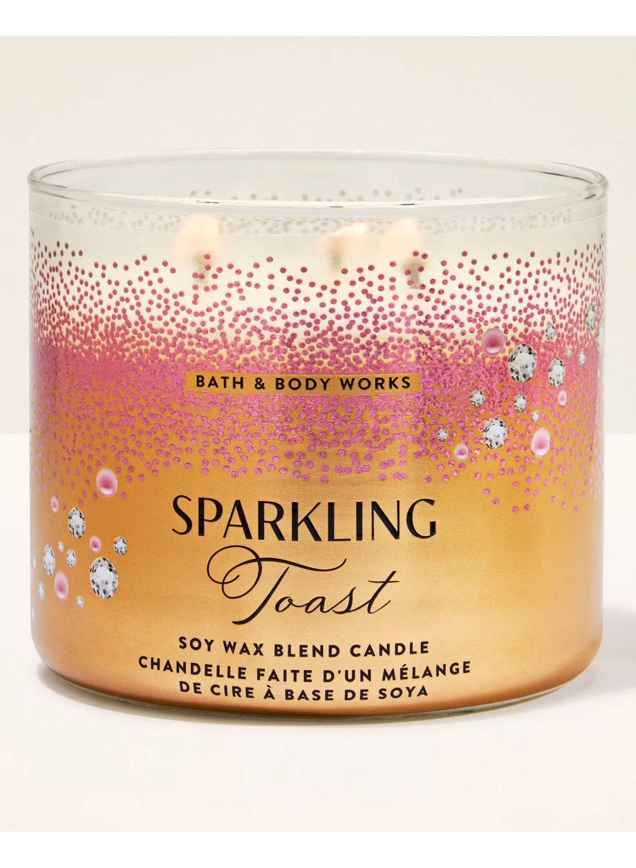 Premium Sparkling Toast 3-Wick Scented Jar Candle (411g) 7gb88