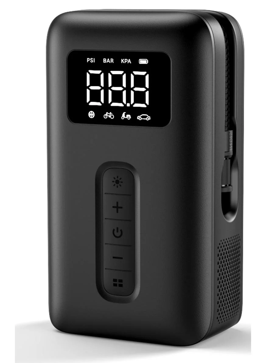 Portable Automatic Tire Inflator Air Compressor USB-C Rechargeable Multi-Purpose Pump for Cars Bikes and Sports Balls l1qtm