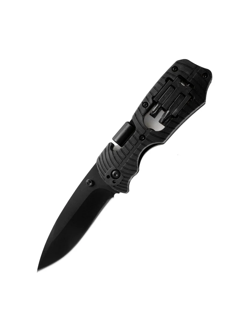 Astylway 7-in-1 Multitool Pocket Knife Stainless Steel Folding Utility Tool with Screwdrivers and Ruler for Camping and Outdoor Survival (Silver) z74bb