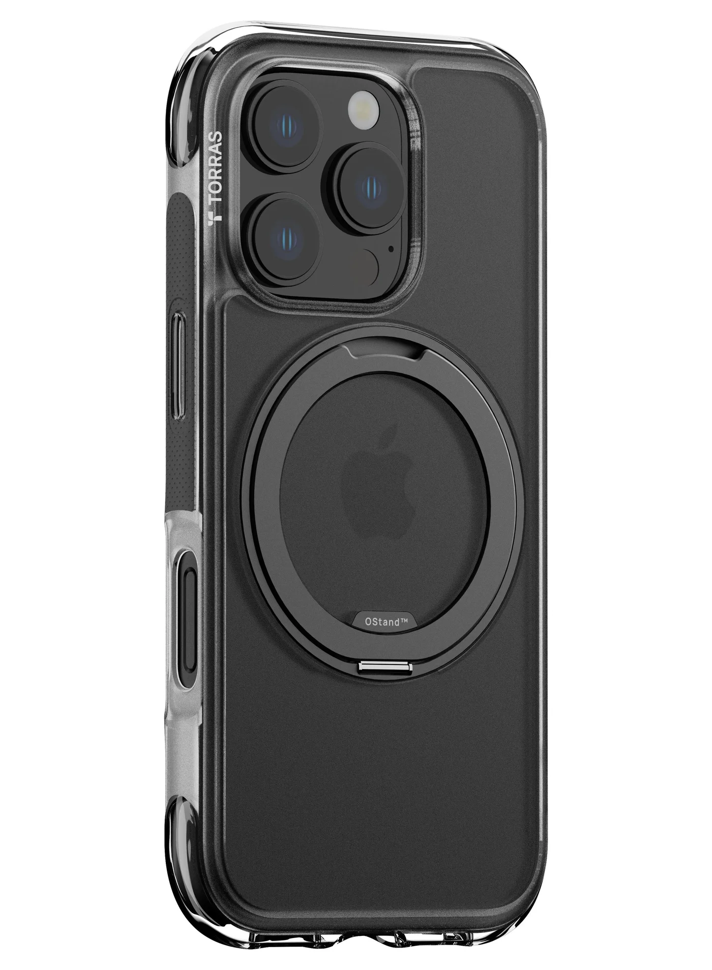 Premium Protective Case with 360¡ã Rotatable Stand and Ring Holder for Smartphone (Black, 16 Pro) 6hqhf