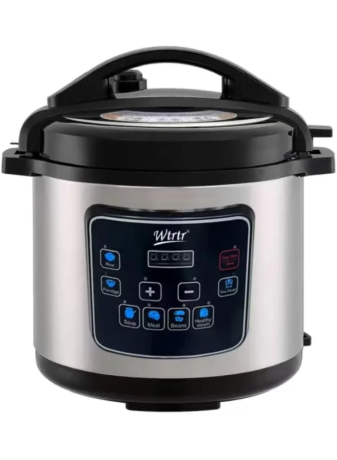 Premium Stainless Steel Electric Pressure Cooker 9L 1350W Multi-Function Kitchen Appliance for Rice Slow Cooking Steaming and Baking (Silver) 1kyr4