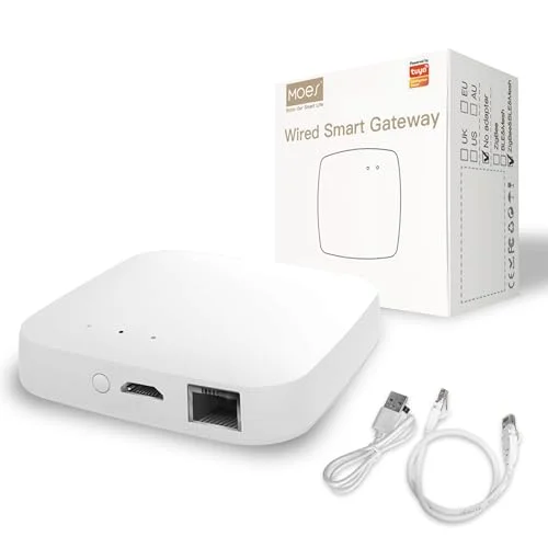 Smart Home Gateway Hub ZigBee and Bluetooth Mesh Bridge for Intelligent Device Control (Wired, 2.4GHz) v6nei