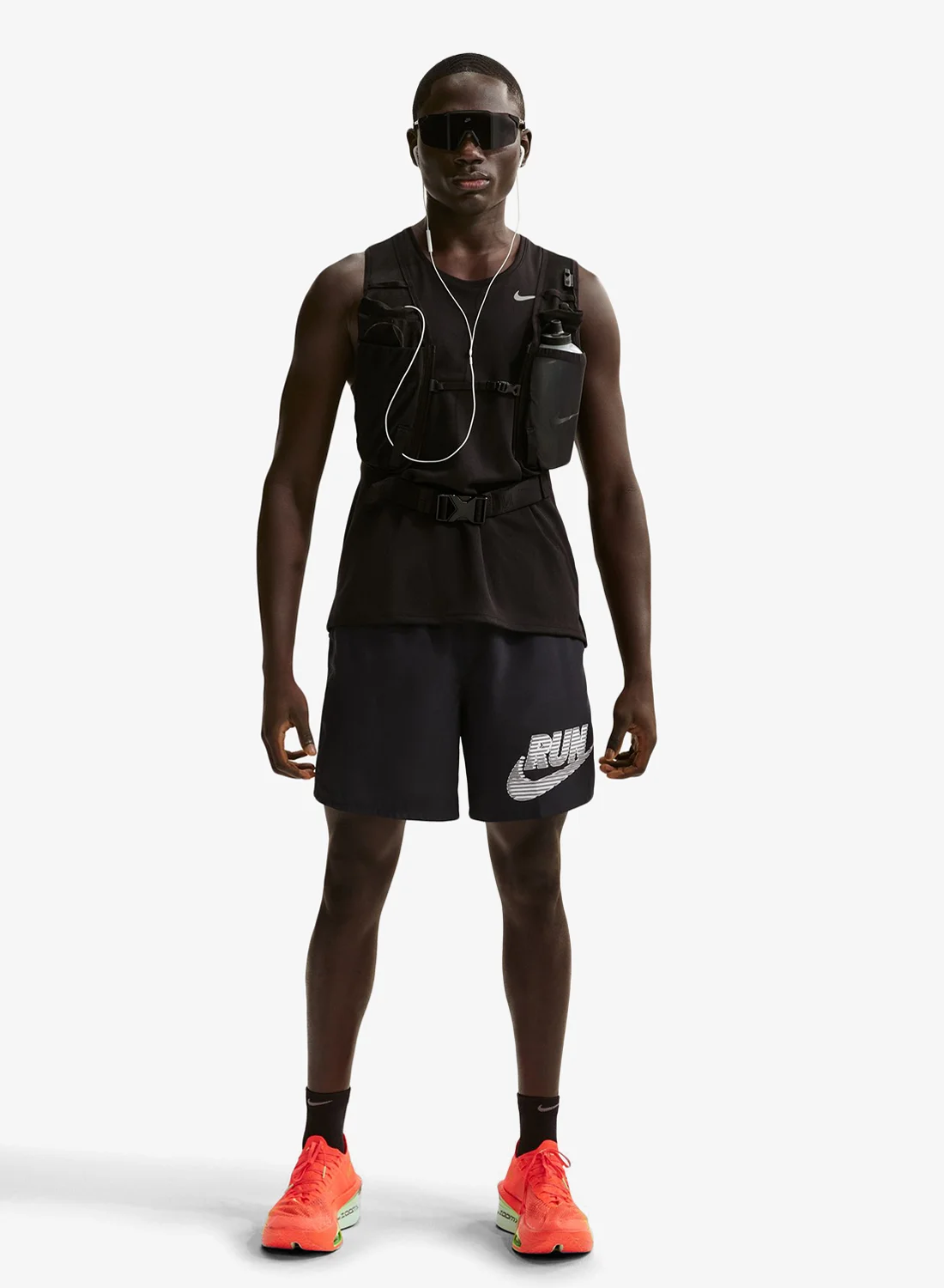 Athletic Challenger Energy Performance Shorts Moisture-Wicking Athletic Wear (Black, 7-inch) jk203