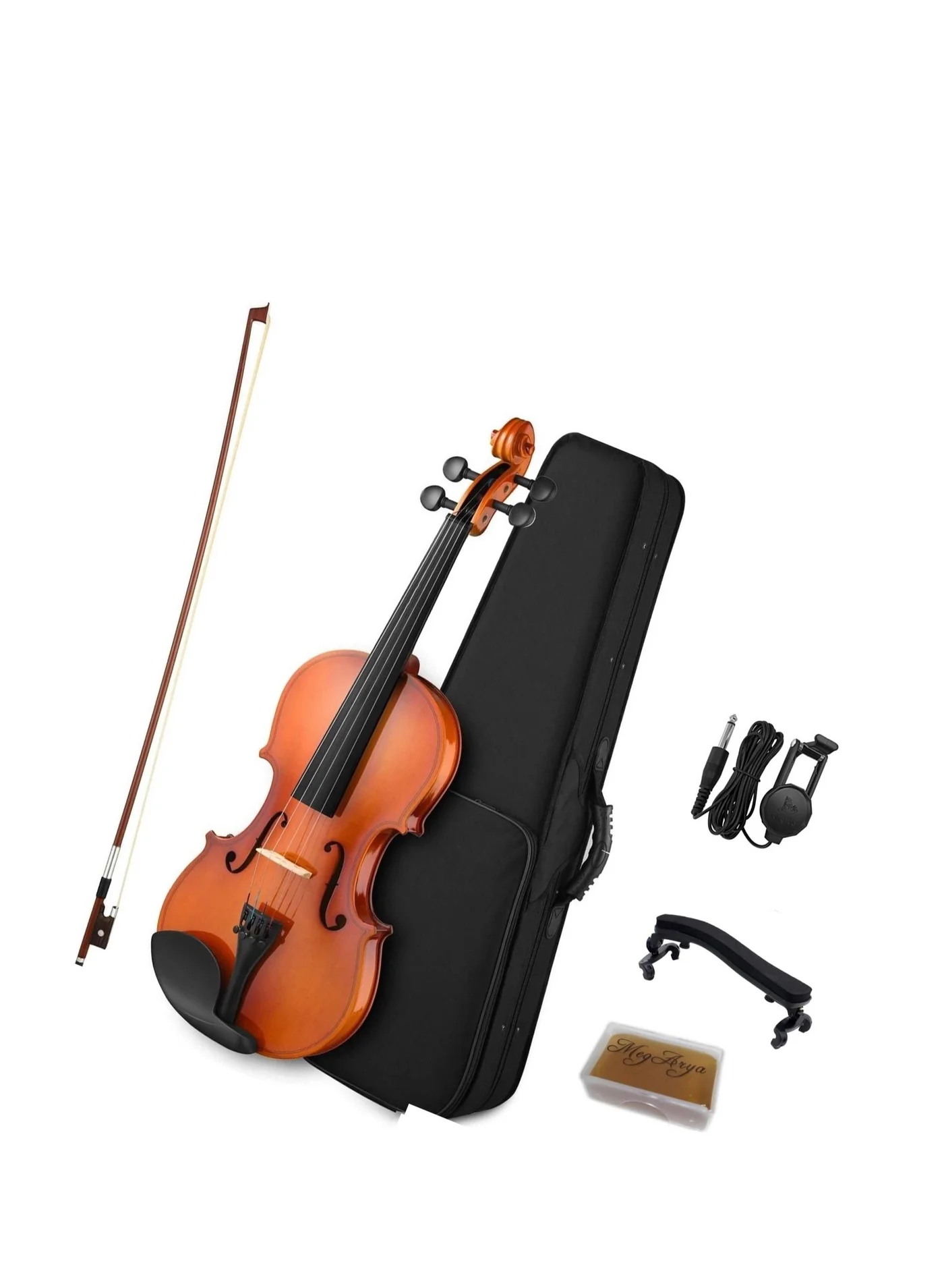 Megarya 1/4 Acoustic Violin Set with Bow and Case Premium Wood Instrument for Kids gdxr7