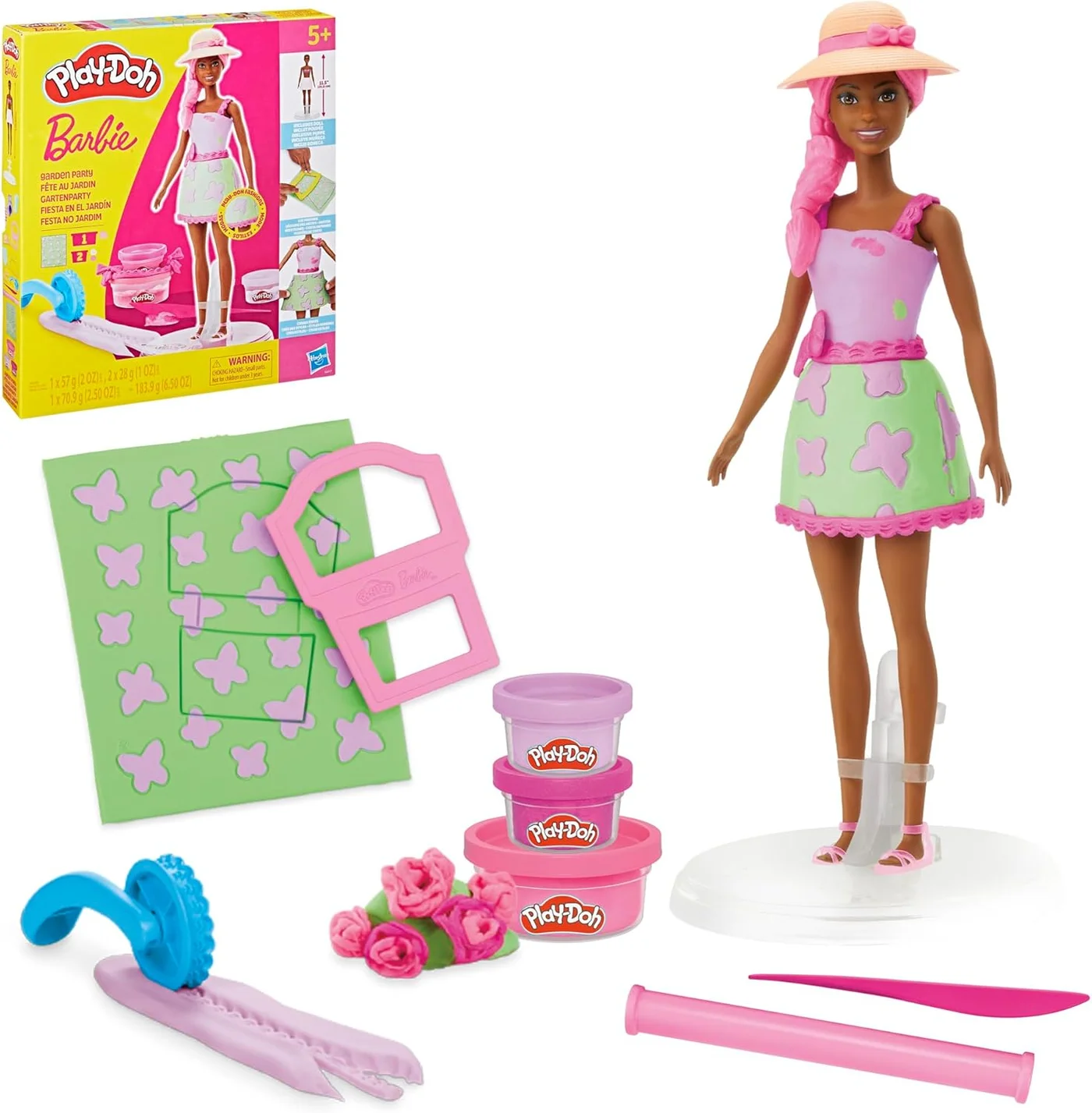 Premium Fashion Doll Garden Party Set with Creative Modeling Compound and Accessories (Plastic, 1-Pack) ariil