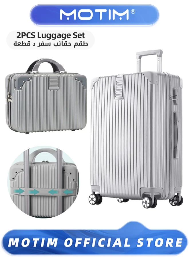 Motim 2-Piece Expandable Hard Shell Luggage Set with TSA Lock and Spinner Wheels (Carry-on, Lightweight) whavz