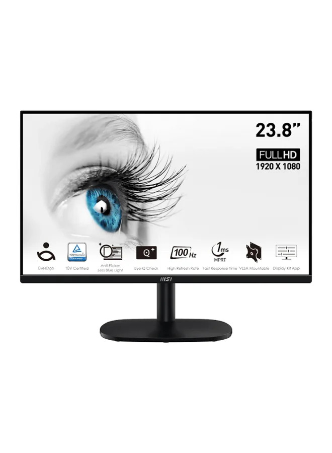 Premium Business Productivity Monitor 24-inch FHD VA Display 100Hz Refresh Rate Eye Care Technology (Black, 60cm) jntki