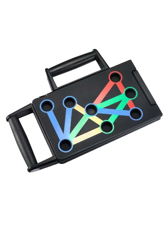 Smart Portable Push-Up Support Board Foldable Fitness Training Equipment for Home Workout (Black, 60 cm) 0m01c