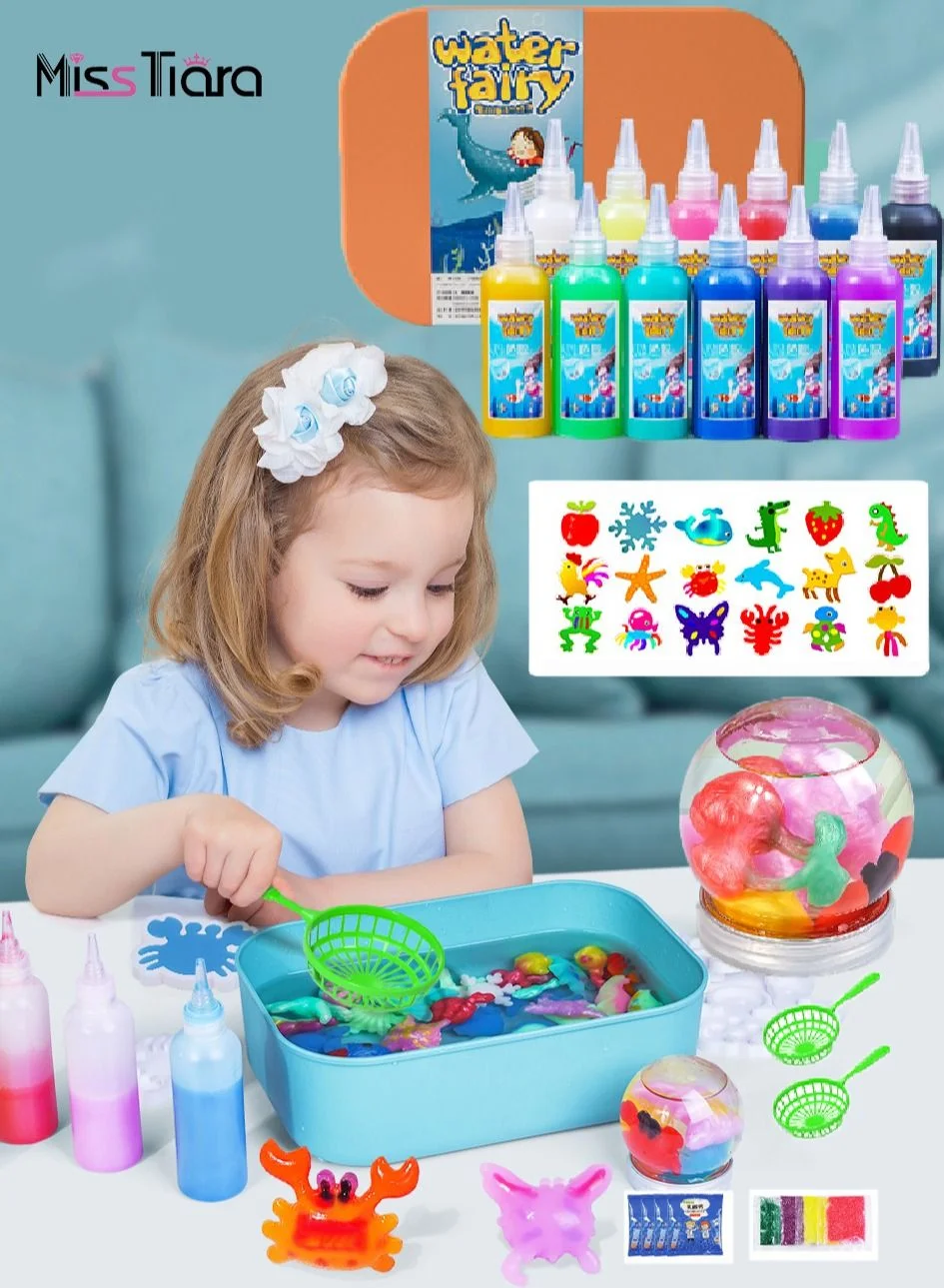 MissTiara Magic Water Elf Beads DIY Craft Kit Sensory Sea Animal Activity Set (Multicolor, 1 Set) r1w08