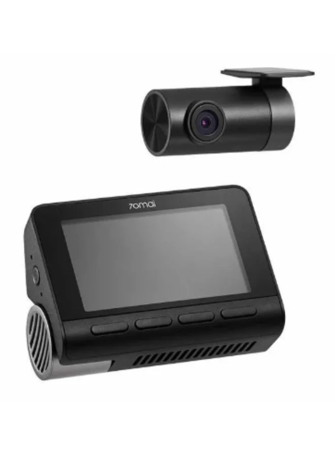 Premium 4K Dual Dash Cam Front and Rear Recording System with Capacitor (Black, 1 Set) prmop