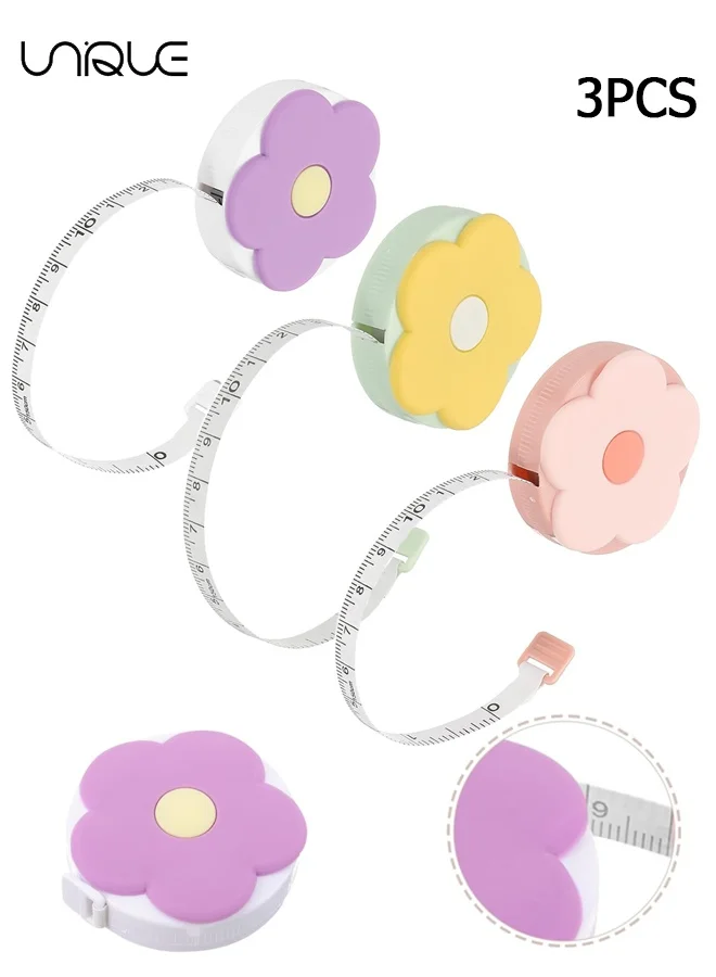 Unique Soft Tape Measure Set (Double-Sided Metric and Imperial) for Sewing and Body Measurements (150 cm, 3 Pack) zx6lh
