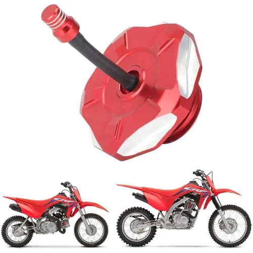 Power Parts Fuel Tank Cap Cover with Vent Hose for Dirt Pit Bike (Premium Aluminum, 1 Piece) cm581