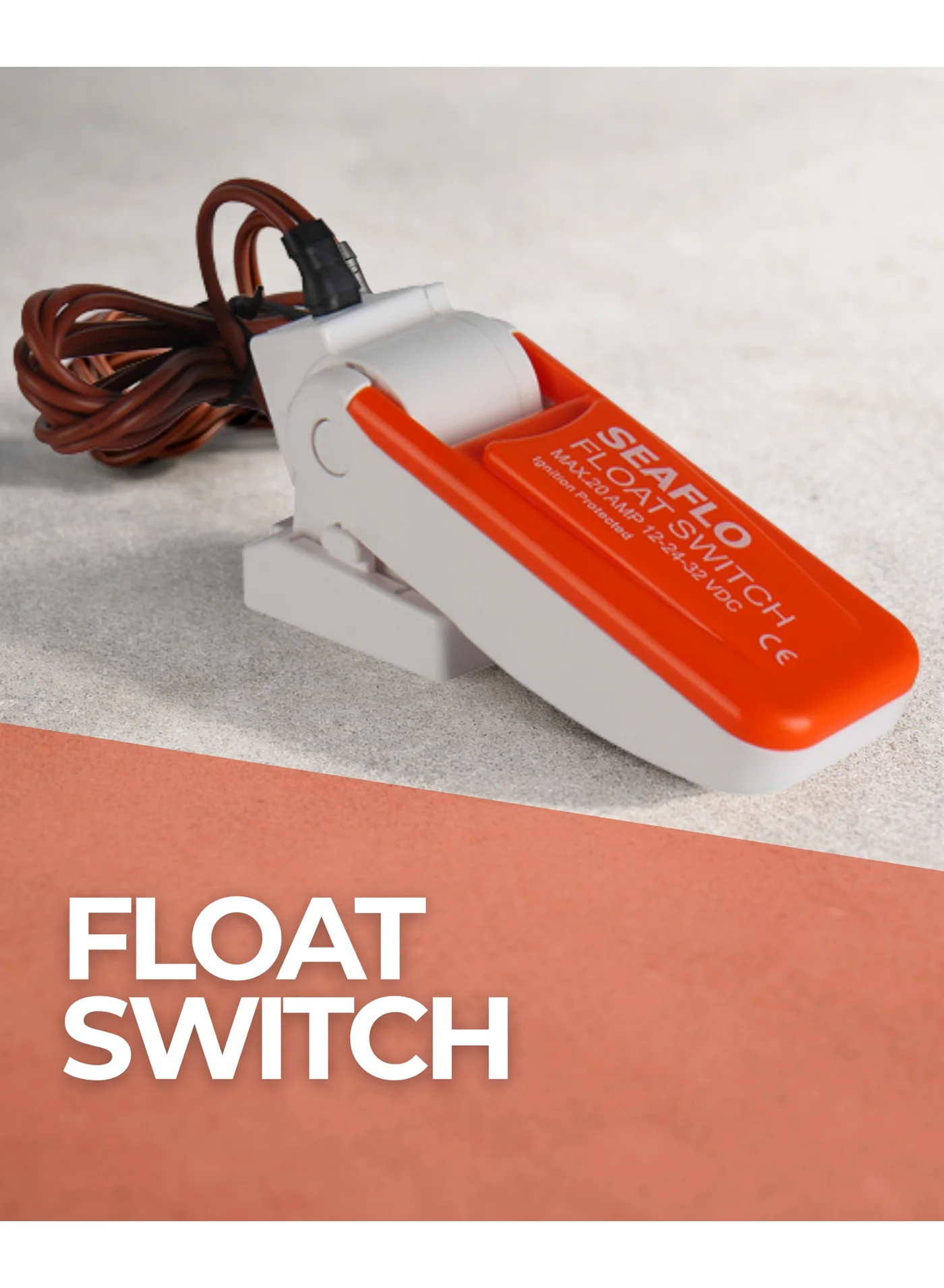 SEAFLO 01 Series Marine Bilge Pump Float Switch (Automatic Water Level Control, 12-32V, 20A) 4t3rf